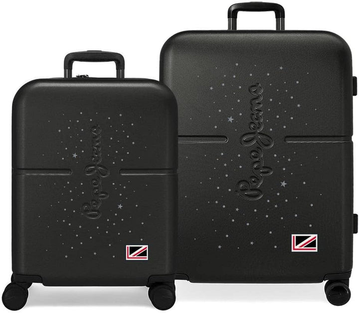 Cărucior de cabină Pepe Jeans Jane, 40 x 55 x 20 cm, negru, 40x55x20 cms, valiză de cabină Bagaje și echipament de călătorie Naty Shop Negru Reglarea carcasei