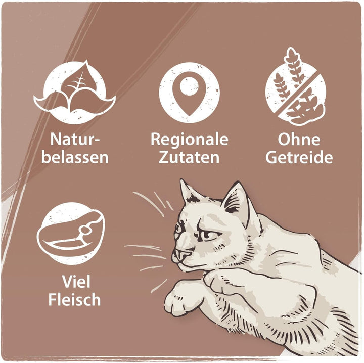 Venandi Animal - Hrană umedă premium pentru pisici - Vițel ca monoproteină 6-pack (6 X 800 G), fără cereale, monoproteină