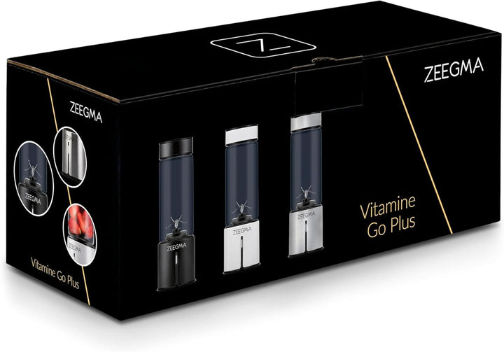 ZEEGMA Vitamine GO Tragbarer Mixer Für Cocktails Und Smoothies 300W, Personal Blender, Mini-Mixer 450Ml Mit 6 Klingen, 2 Geschwindigkeiten Akku 5000 Mah, 25 Anwendungen Pro Ladung Mama si Copilul Naty Shop