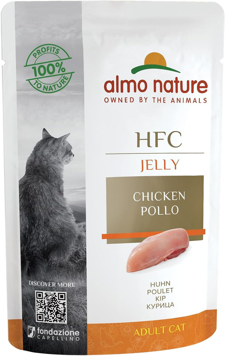 Almo Nature HFC Jelly Hrană umedă pentru pisici cu ton și limbă-de-mare 24Pack (24 X 55G)