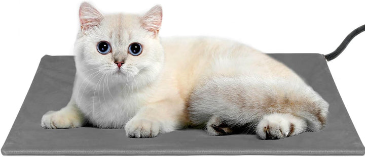 NICREW Pernă de încălzire pentru animale de companie pentru pisică și câine 40 x 45 cm, pernă de încălzire electrică reglabilă la temperatură cu cablu de înfășurare a furtunului anti-mușcătură