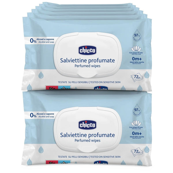 Șervețele de curățare multifuncționale Chicco pentru nou-născut, fără alcool, parfumate, potrivite pentru pielea sensibilă Servetele Umede Bebelusi Naty Shop