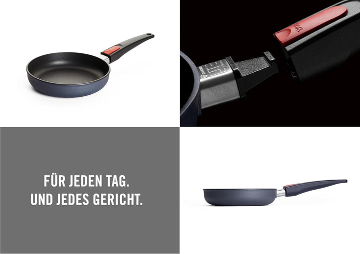 Woll Diamond Lite tigaie plată - Inducție -, Ø 20 Cm, 5 Cm înălțime, Cu mâner detașabil - Potrivit pentru toate tipurile de plită, Aluminiu turnat, Acoperire antiaderentă Oale si Tigai Naty Shop