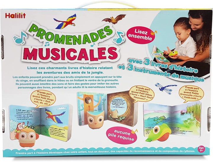 HA 4007 Instrumente muzicale, plimbări muzicale, 3 cărți și 3 instrumente Jucarii Bebe Naty Shop