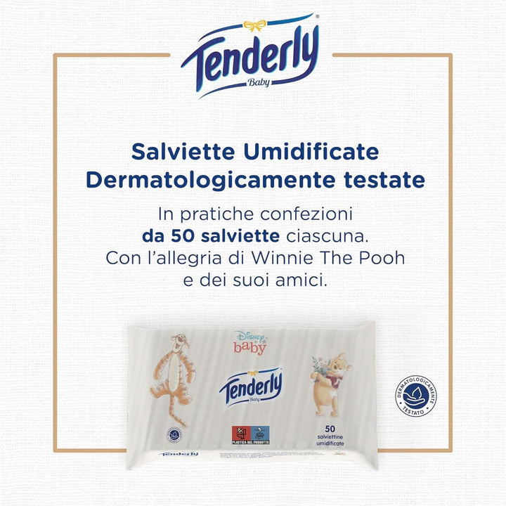 Baby Disney Wipes, 50 de șervețele umede moi, Ideale pentru curățarea zilnică a bebelușului, Cu personaje Disney, Fabricat în Italia, Testat dermatologic Servetele Umede Bebelusi Naty Shop