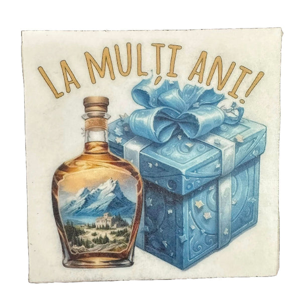 Decoratiune comestibila din zahar, "La multi ani!" Nati Shop