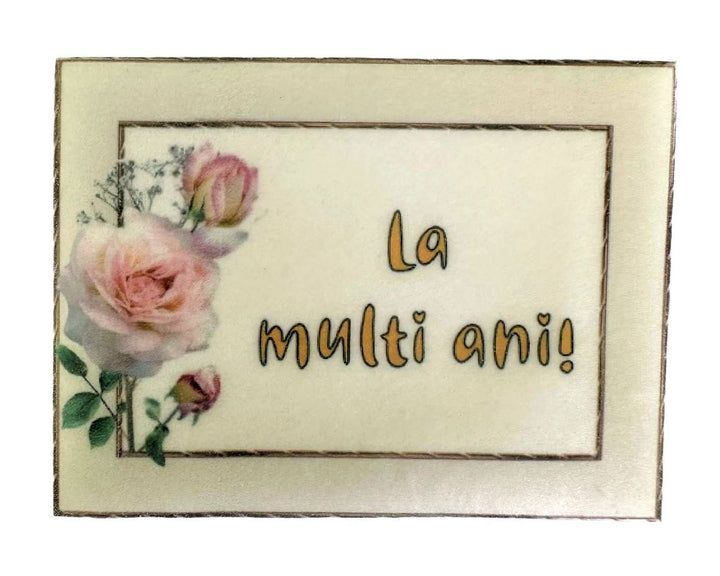 Decoratiune comestibila din zahar, La multi ani! Nati Shop