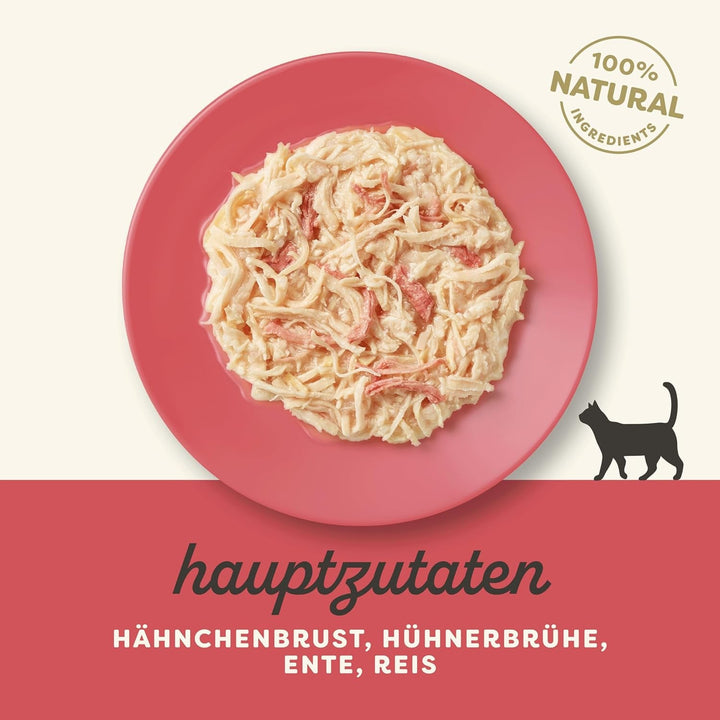 Applaws Premium Natural Cat Food Wet, pui cu rață în bulion, cutie 70G (24X70G)