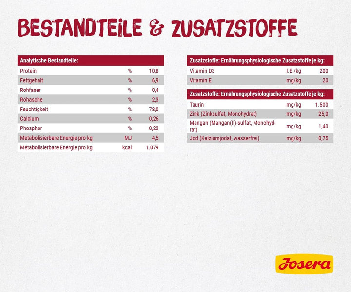 JOSERA Paté Goulash Beef & Chicken (16 X 85 G) | Adult | Hrană umedă premium pentru pisici adulte | Goulash Beef & Chicken | Fără cereale | Hrană umedă pentru pisici într-o pungă proaspătă | 16-pachet