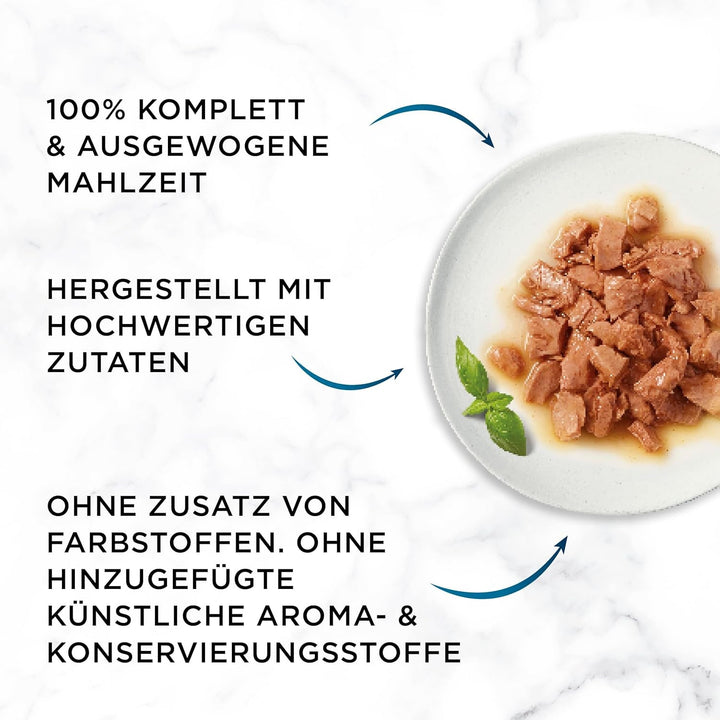 Gourmet Perle Duetto Hrană umedă pentru pisici, cu somon și pollock, 26Pack (26 X 85G)