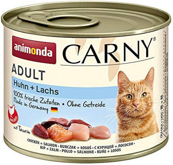 Animonda Carny Adult Hearty Variation (12 X 400 G), hrană umedă pentru pisici adulte, hrană umedă cu 100% ingrediente din carne proaspătă, hrană pentru pisici fără cereale și zahăr