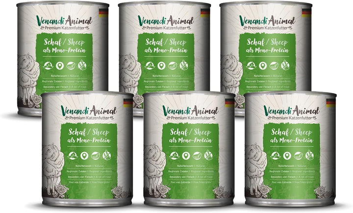 Venandi Animal - Hrană umedă premium pentru pisici - Horse as monoprotein 12-pack (12 X 125 G), fără cereale, monoproteină