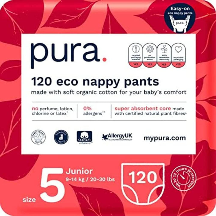 Scutece tip pantalonasi, cutie lunara, usor de imbracat, scutece de antrenament, cu certificat Ecolabel UE, fara parfum Mama si Copilul Naty Shop Mărimea 5 (120 scutece)