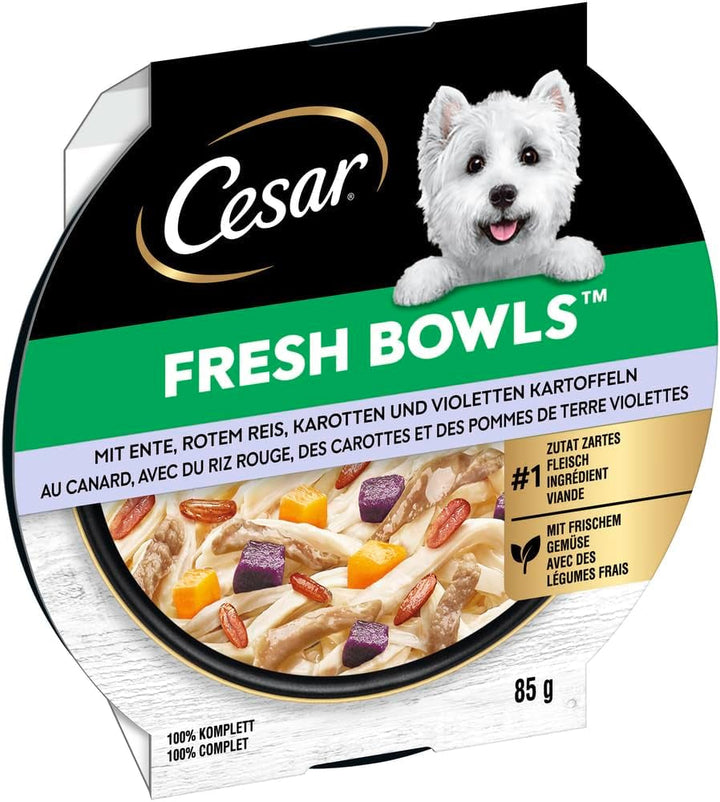 Bol cu rață, morcov, carne de vită, orez și pasăre în sos 2 X 5 X 85 G