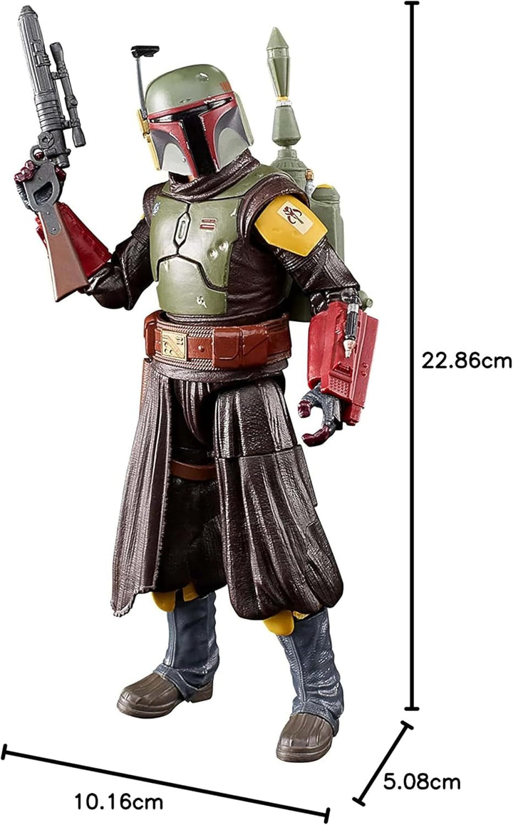 Star Wars Hasbro Seria Neagră Boba Fett (Camera Tronului): Cartea lui Boba Fett Figura de colecție, pentru copii 4+ ani, Multi, 15 cm înălțime Action figures Naty Shop