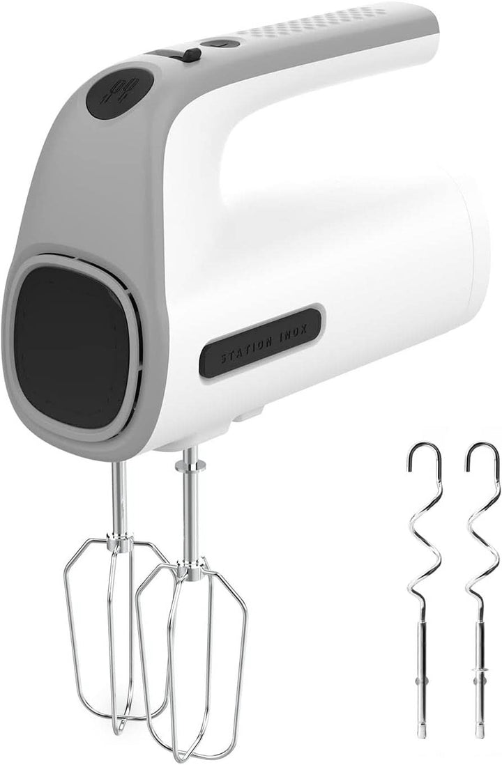 Taurus Station Inox - Standrührgerät Für Backwaren, 500W, 5 Geschwindigkeiten, Turbofunktion, 2 Arten Von Rührstäben: Kneten Und Mixen, Weiß/Schwarz Mama si Copilul Naty Shop 300W Kompakt