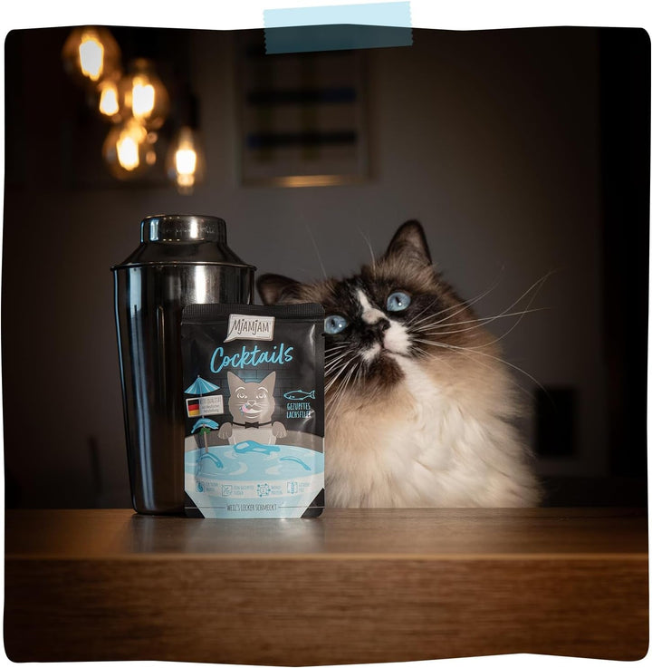 Mjamjam - Băutură delicioasă pentru pisici - Cocteiluri - File de somon jumulit, 20Pack (20X40), fără cereale