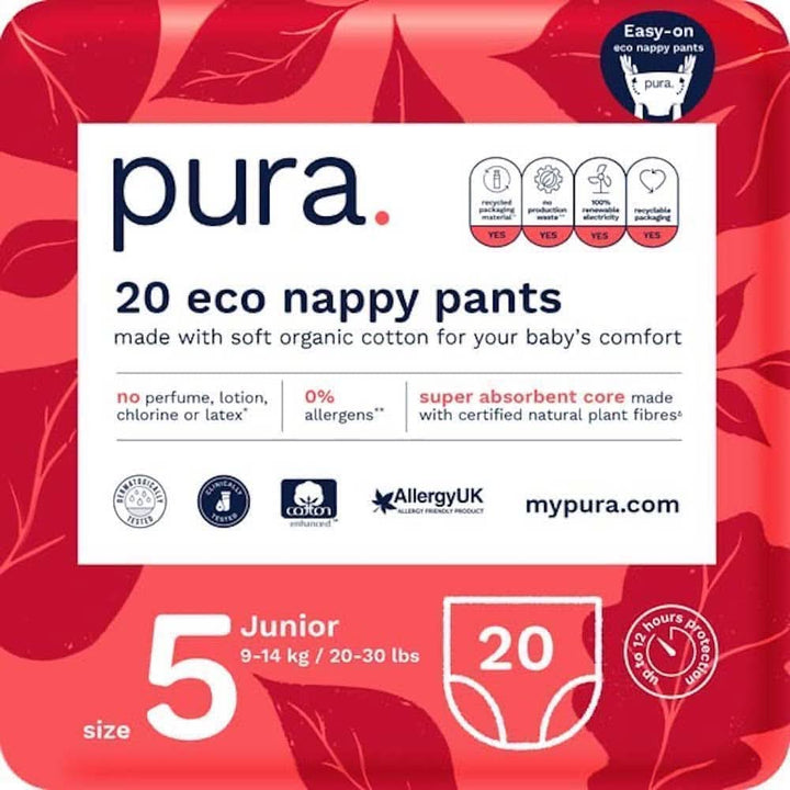 Scutece tip pantalonasi, cutie lunara, usor de imbracat, scutece de antrenament, cu certificat Ecolabel UE, fara parfum Mama si Copilul Naty Shop Mărimea 5 (20 scutece)