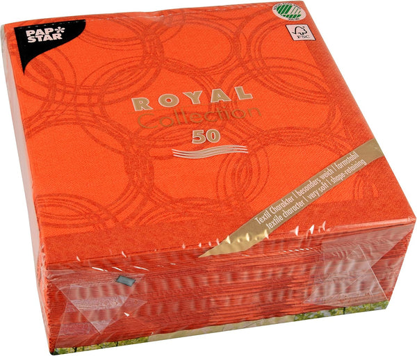 Papstar, 50 de șervețele "ROYAL Collection" 1/4 pliere 40 Cm X 40 Cm Nectarine "Bubbles", #86494