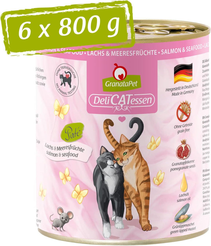 Granatapet Delicatessen Chicken PUR, hrană umedă pentru pisici, hrană fără cereale & fără zahăr adăugat, hrană pentru pisici cu conținut ridicat de carne & uleiuri de înaltă calitate, 6 X 400 G