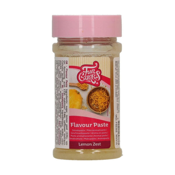 FunCakes pastă de aromă coajă de lămâie: aromă alimentară, gust deosebit, bună pentru decorarea prăjiturilor, potrivită pentru patiserie și umpluturi. 100 g. Pasta de zahar Naty Shop Default Title