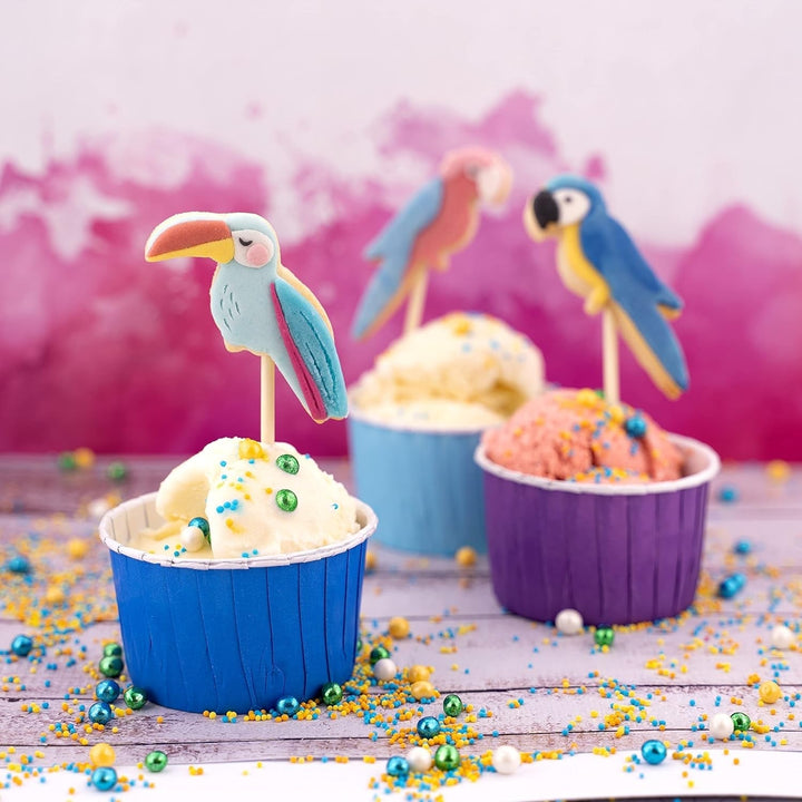 Günthart BackDecor 250 g fondant albastru, 100% vegan, fără ulei de palmier, rezistent la rupere pentru a acoperi prăjituri și produse de patiserie, potrivit pentru modelare, pachet de 3 (1 x 250 g) Pasta de zahar Naty Shop