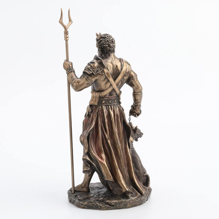 Hades zeu grec al lumii subterane cu statuie cu creier, 26,9 cm, rășină turnată la rece, finisaj bronz antic Statuete si sculpturi Naty Shop