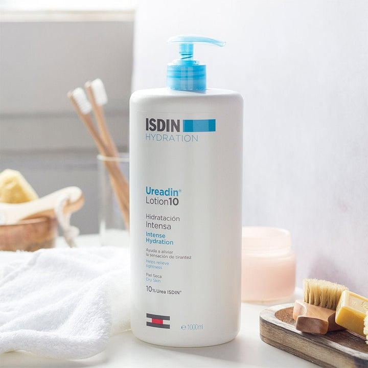 ISDIN Ureadin Lotion 10 (1000ml) | Loțiune de corp cu hidratare intensivă pentru pielea uscată 10% uree Copii - Baie si Skincare Naty Shop