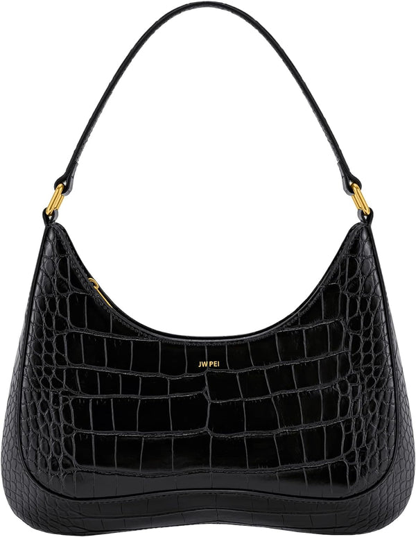 JW PEI Ruby genți de umăr Genti Femei Naty Shop Crocodil negru în relief