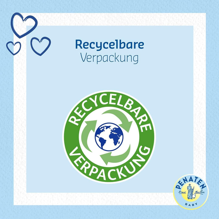 PENATEN baie și șampon (400 ml), baie și șampon blând pentru bebeluși formulat fără parabeni și coloranți, gel de duș și șampon pentru păr special dezvoltat pentru nou-născuți pentru pielea delicată a bebelușului Copii - Baie si Skincare Naty Shop