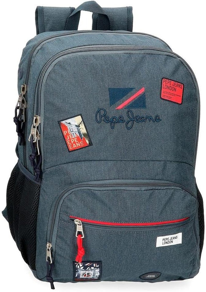 Rucsac școlar Pepe Jeans Kay cu două compartimente Albastru 30x40x13 cm Poliester 15,6L Rucsacuri si ghiozdane premium Naty Shop Rucksack 46