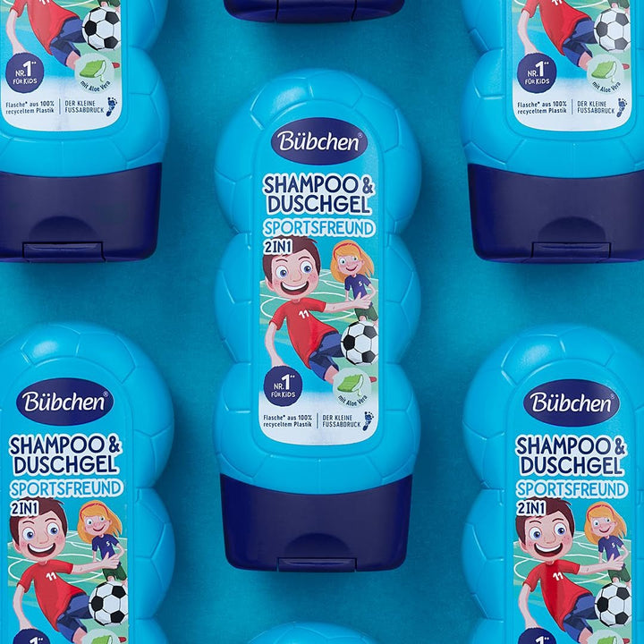 Șampon și gel de duș Buebchen Sportsfreund 2in1, 230 ml Copii - Baie si Skincare Naty Shop