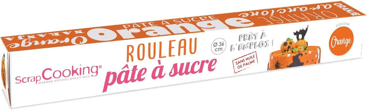 ScrapCooking - Roll fondant roz â'¬ 36 cm - Fondant negru rulat 430 g - Cake topper decorare topper fondant pentru prăjituri, coacere, aniversări, petreceri - Roz - 7264 Pasta de zahar Naty Shop Portocaliu