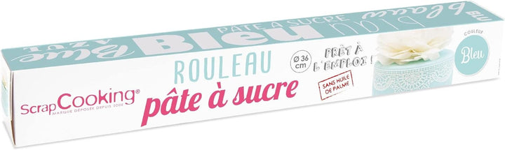 ScrapCooking - Roll fondant roz â'¬ 36 cm - Fondant negru rulat 430 g - Cake topper decorare topper fondant pentru prăjituri, coacere, aniversări, petreceri - Roz - 7264 Pasta de zahar Naty Shop Albastru cer