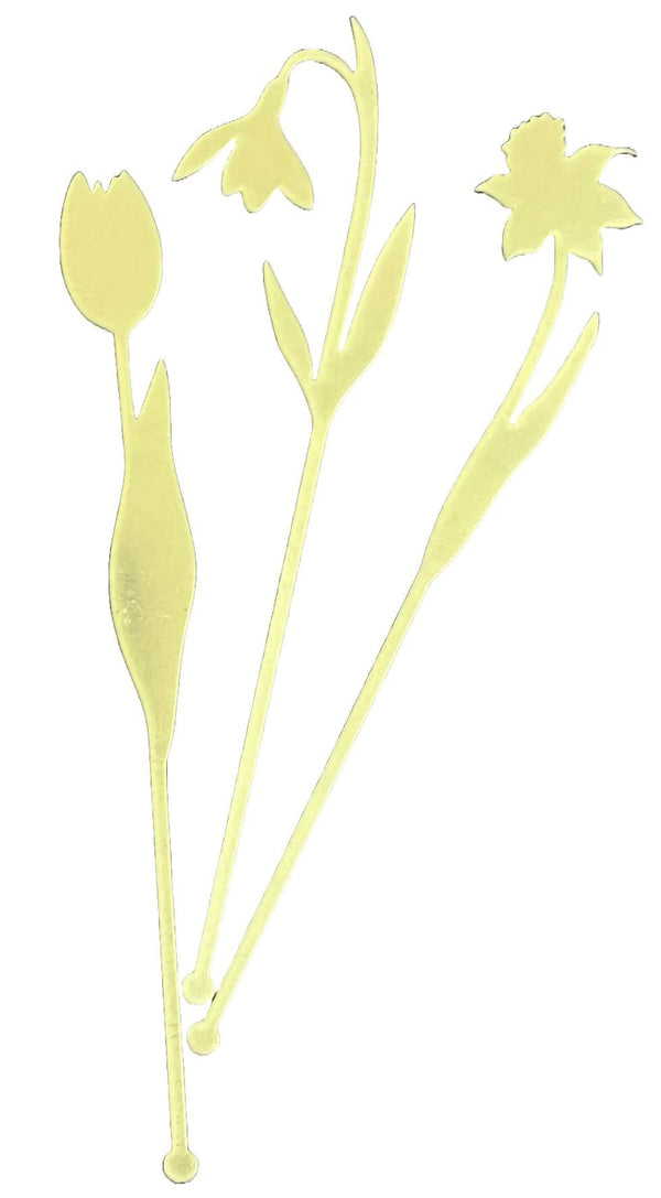 Set 3 decoratiuni necomestibile din acril, Flori de primavara Nati Shop