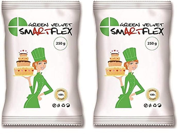 SmartFlex Fondant Green Velvet, 250 g (pachet de 2) Pasta de zahar Naty Shop Default Title