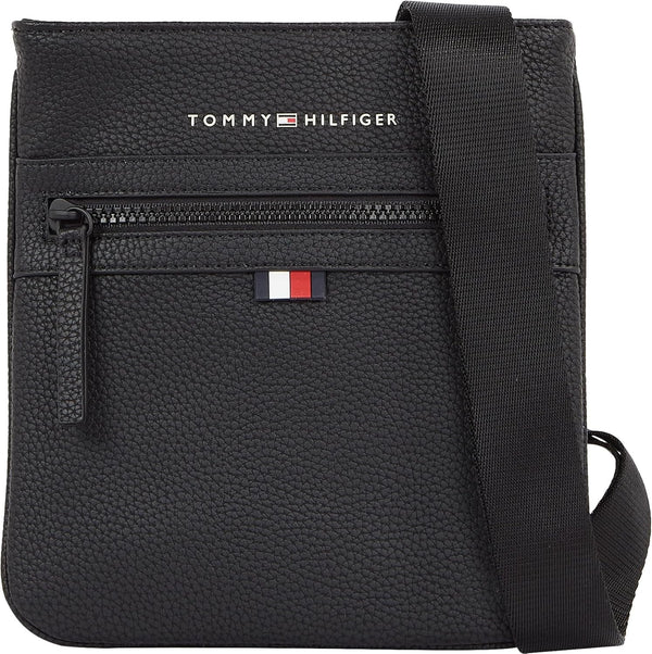 Tommy Hilfiger bărbați ESSENTIAL PU MINI CROSSOVER Crossover Bagaje și echipament de călătorie Naty Shop Negru (negru) O mărime se potrivește tuturor